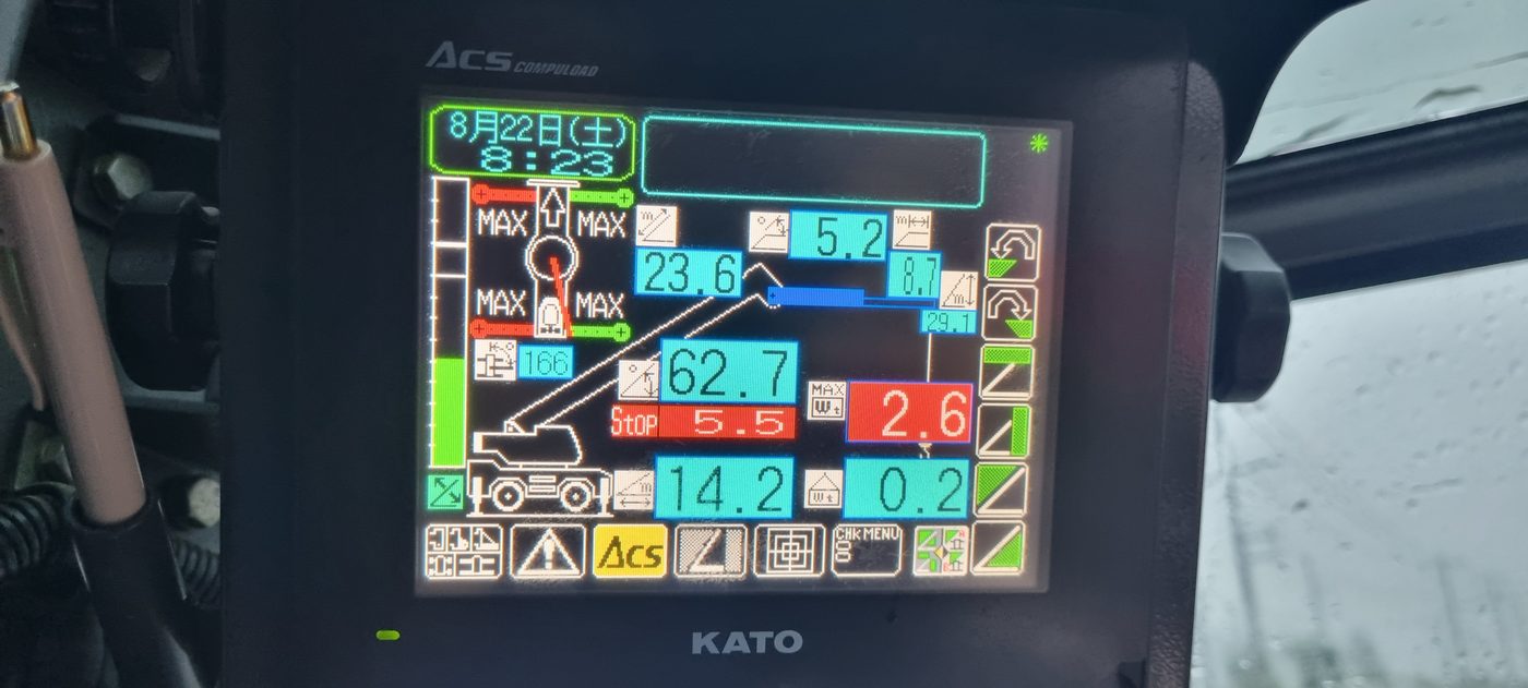 카토 과부하방지장치 화면 — ACS COMPULOAD